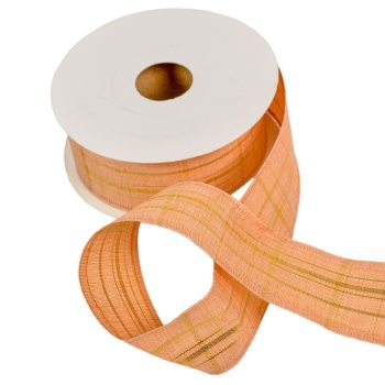 Karácsonyi textil szalag kockás drótos 4cmx10y