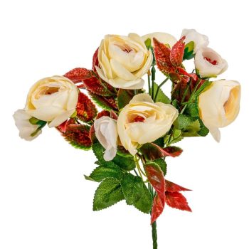 Boglárka csokor 9 virágos krém 27cm