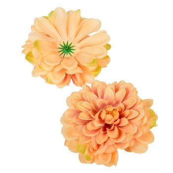 Dália virágfej D10cm lazac 12db/csom