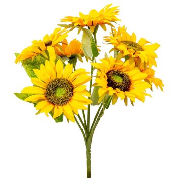 Napraforgó csokor 7 virágos 46cm