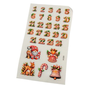 Mézi adventi készülődés átlátszó 2,5-5cm 29db/lap