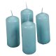 Mártott henger gyertya 40x100 mm jégkék 4db/csom (db ár)