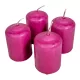 Mártott henger gyertya 50x75 mm Magenta 4db/csom (db ár) 