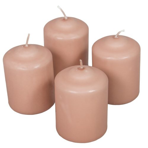 Mártott henger gyertya 60x80mm mogyoró  4db/csom (db ár)