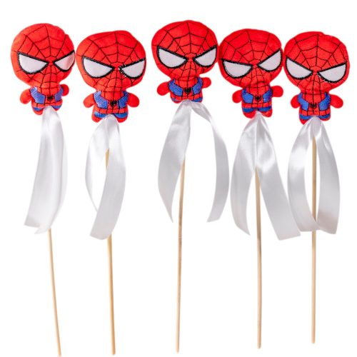 Pálcás plüss pókember 5 darabos csomagban rendelhető (darab ár!)