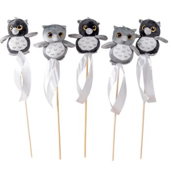   Pálcás plüss bagoly 5 darabos csomagban rendelhető (darab ár!)