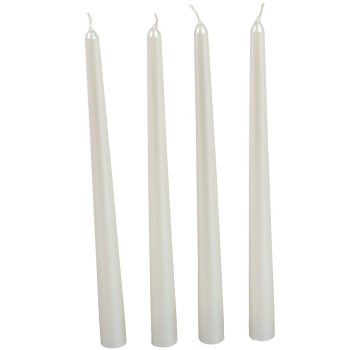 Metál sziluett gyertya 310 mm fehér 4db/csom (db ár)