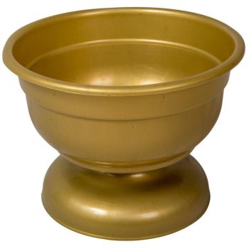 Műanyag talpas tál arany D22cm M17,5cm
