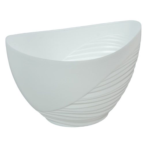 Műanyag csónak féloldalt bordás fehér M12x17x10cm