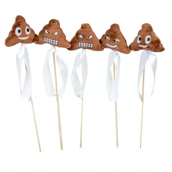 Pálcás ballagó betűző poo emoji 5db/csom (db ár)