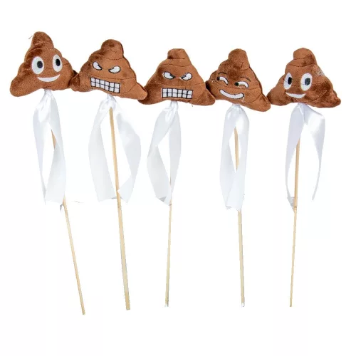 Pálcás ballagó betűző poo emoji 5db/csom (db ár)
