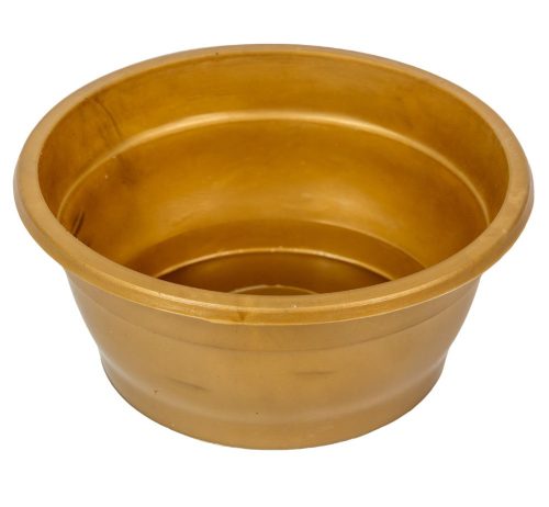 Műanyag peremes tál arany D16cm M6,5cm