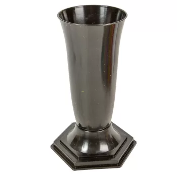 Műanyag talpas  váza grafit D15cm M34cm 