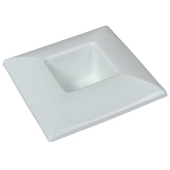 Műanyag tál négyzet alakú fehér M6x17x17cm