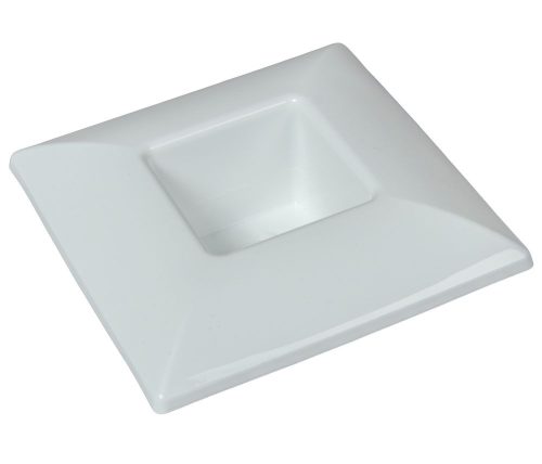 Műanyag tál négyzet alakú fehér M6x17x17cm
