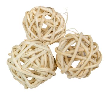 Vesszőlabda 3cm fehérített 20db-os