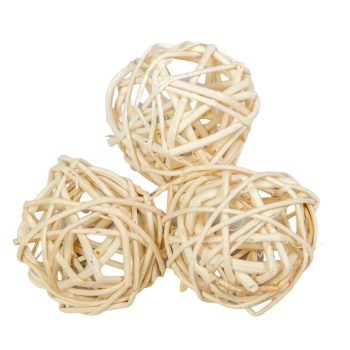 Vesszőlabda 4cm fehéritett 16db-os