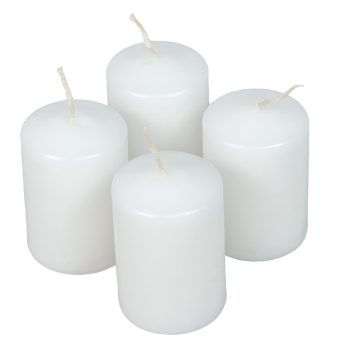 Adventi gyertya matt fehér 4cm x 6cm