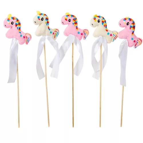 Pálcás plüss unikornis kicsi 5db/ csom (db ár)