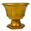 Műanyag nagy talpas tál arany D28cm M24cm
