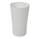Műanyag váza hullámos oldal fehér D19cm M32cm 