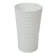 Műanyag váza hullámos oldal fehér D19cm M32cm 