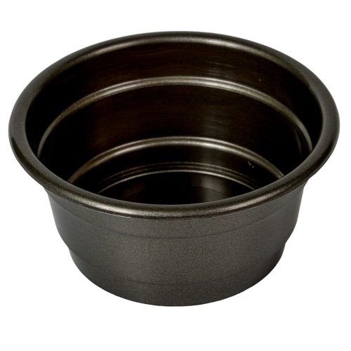 Műanyag közepes  kerek tál grafit D17cm M10cm 