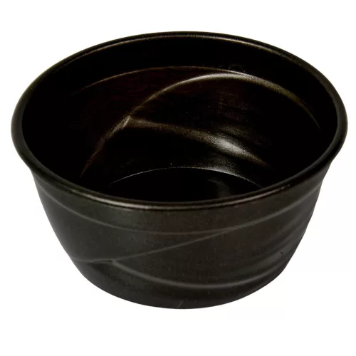 Műanyag kerek hullámos mintás tál grafit D15,5cm M7,5cm