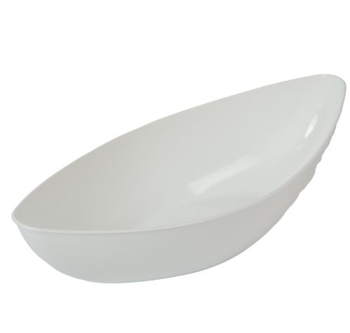 Műanyag tál ovális alacsony fehér  M7x31,5cm