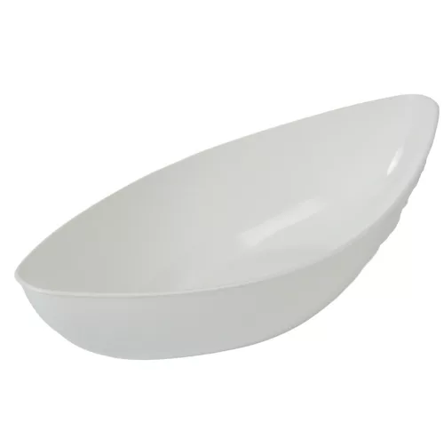 Műanyag tál ovális alacsony fehér  M7x31,5cm