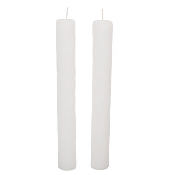   Rusztikus szálas gyertya fehér 27x225mm 2 darabos csomagban rendelhető