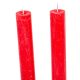 Rusztikus szálas gyertya piros 27x225mm 2db/csom (db ár)