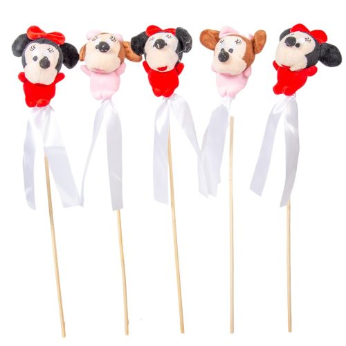 Pálcás plüss mickey egér 5 darabos csomagban rendelhető