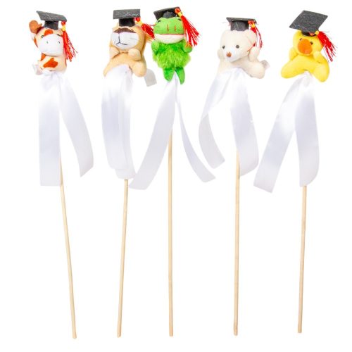 Pálcás plüss ballagói figura 5 darabos csomagban rendelhető