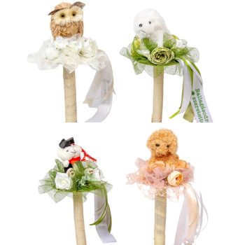 Ballagási kis kézi csokor rózsával 35cm