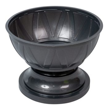 Műanyag talpas tál grafit D18cm M13cm