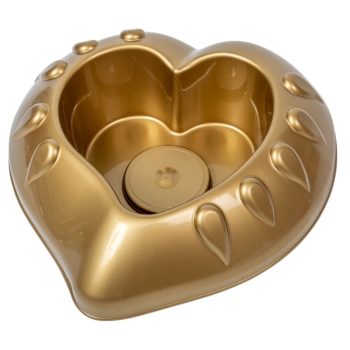 Műanyag szív arany M6,5x23cm