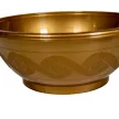 Műanyag kerek tál mintás arany D18cm M7cm