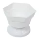 Műanyag szögletes talpas tál fehér D19,5cm M14,5cm