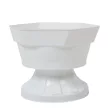 Műanyag szögletes talpas tál fehér D19,5cm M14,5cm