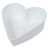 Műanyag szív fehér M10x22cm