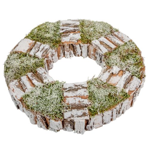 Mohás kéreg alap kerek fehér M5x 31cm