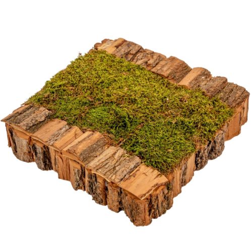 Mohás kéreg alap barna M5x22x22cm