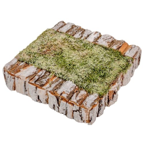 Mohás kéreg alap fehér M5x22x22cm