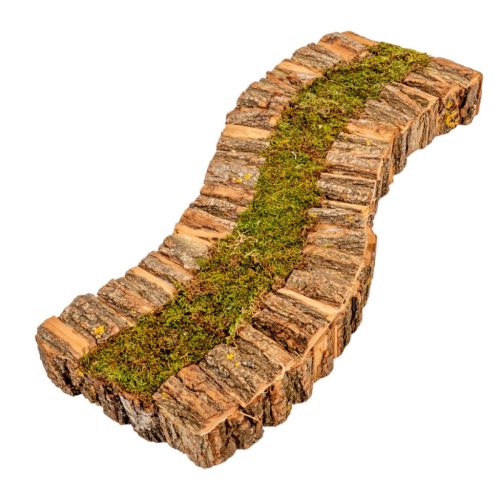 Mohás kéreg alap hullám  fehér M6x51cm