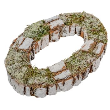 Mohás kéreg alap fehér M5x30x22cm