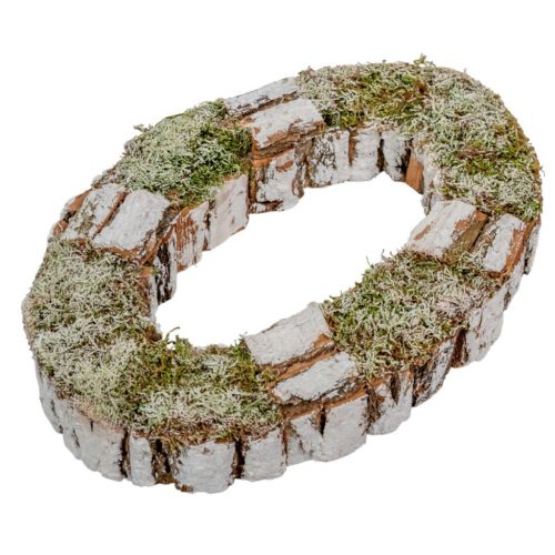 Mohás kéreg alap fehér M5x30x22cm