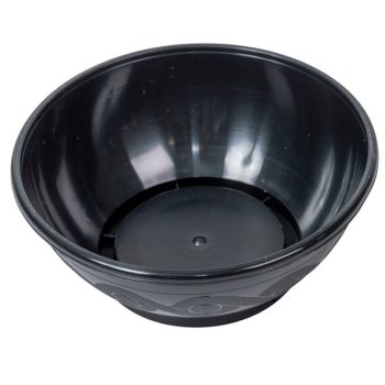 Műanyag kerek tál mintás fekete D18cm M7cm