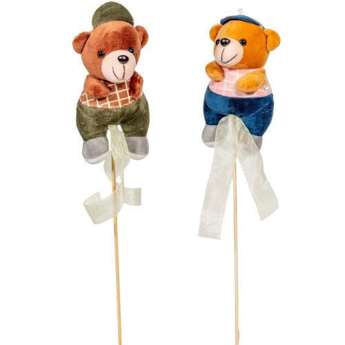 Pálcás ballagó betűző plüss baseball sapkás maci