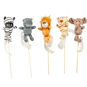 Pálcás ballagó betűző plüss vadállatok